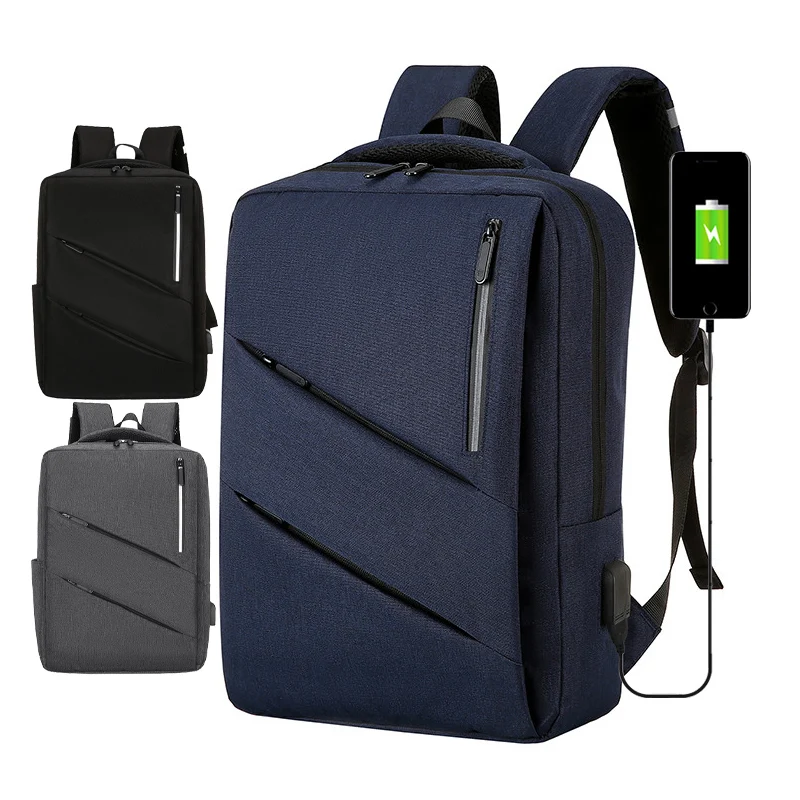 

Factory Handbag Men And Women Travel Waterproof Laptop Business Backpack With USB, Black, blue, gray, red