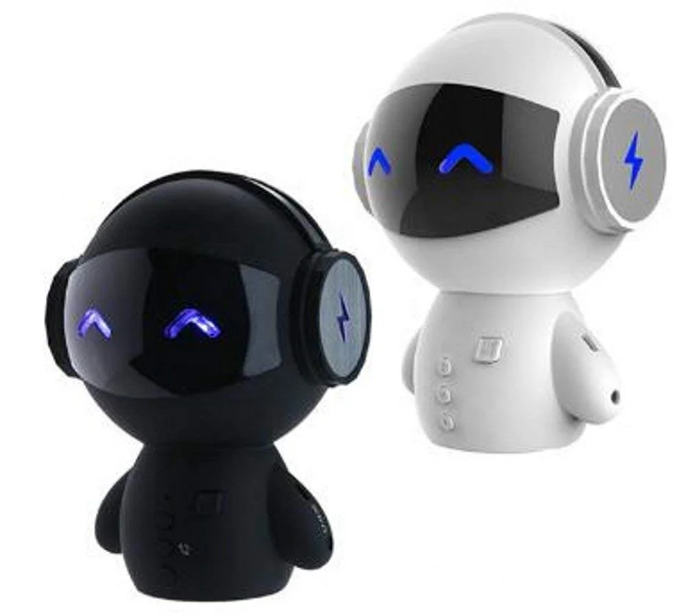 

Waterproof Outdoor Wireless Portable Stereo Multifunctional Robot Blue tooth Speaker, Black, white , pink