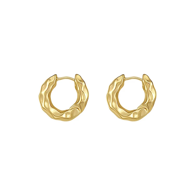Factory Wholesale 925 Sterling Silver Simple Round Shape Hoop Earrings for Women Fashion Jewelry 2023