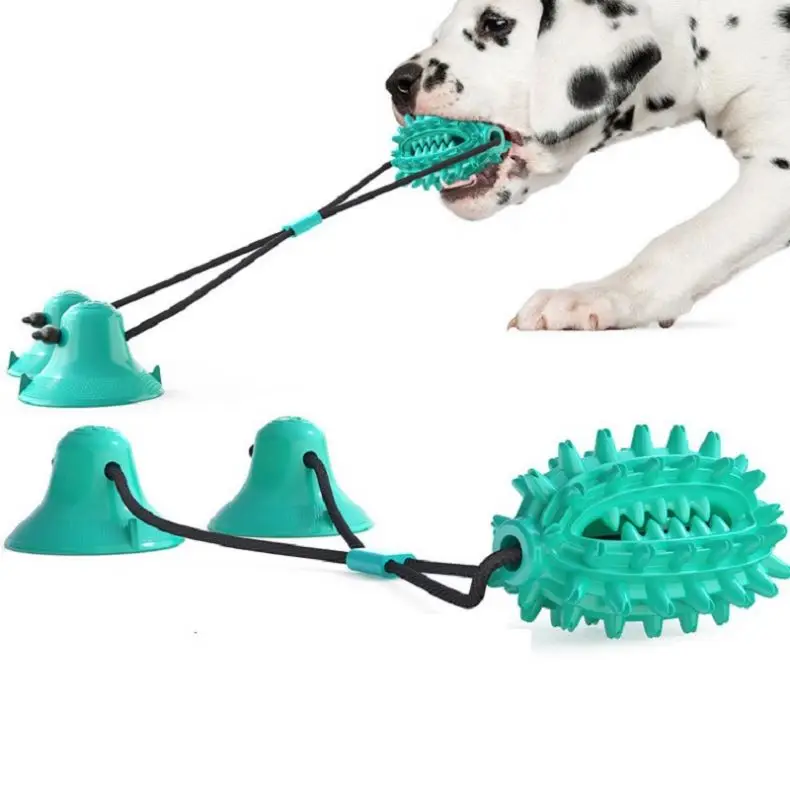 

Upgrade Dog Chew Toys strong double suction cup dog toy for Puppy Dental Oral Care dog training supplies