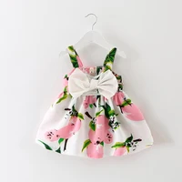 

2019 Wholesale European Kid's Dress Baby Girl Party Wear Summer Dress stylish flower printed birthday dress