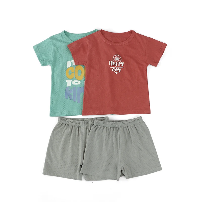 

Summer Short Sleeve T Shirt Cool Baby Boy Two Pieces Clothing Set, 2 colors instock