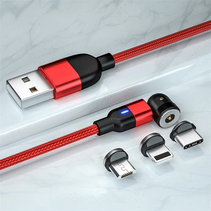 

1.2m Classic USB Cable 3 in 1 Charging Cable for iPhone 13 with Factory Price, Black red purple