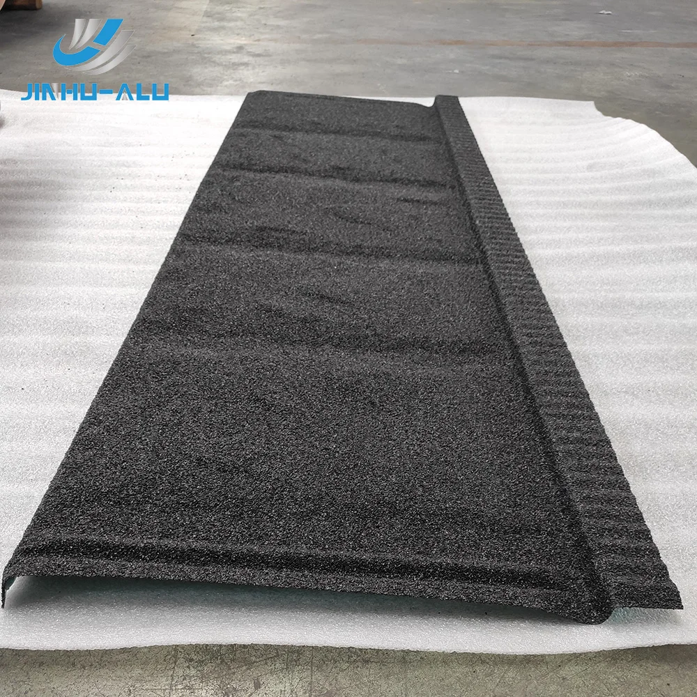 
Types of roof covering sheets House Shingle Colored Stone Coated Roof Tile 
