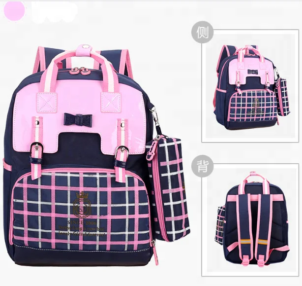 

Low MOQ bag manufacturers new design school bags for kids mochilas escolares china for girls, Pink,grey,blue,purple