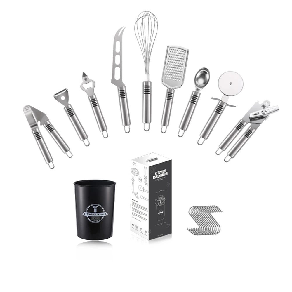 

Manjia Suitable Cooking Kitchen Gadget Set Stainless Steel 12 sets of Household Utensils BFJM196