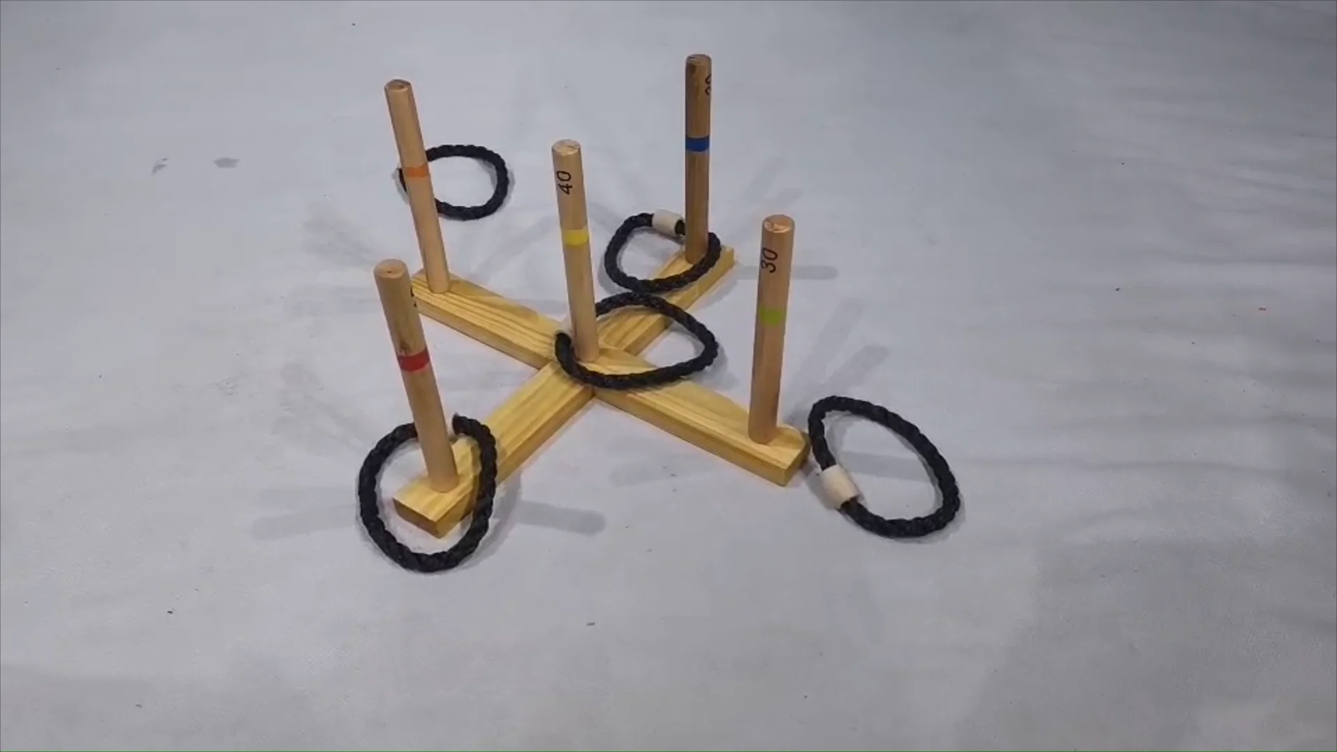 Ecofriendly And Nontoxic Coating 37x27x18cm Beach Ring Toss Game Set