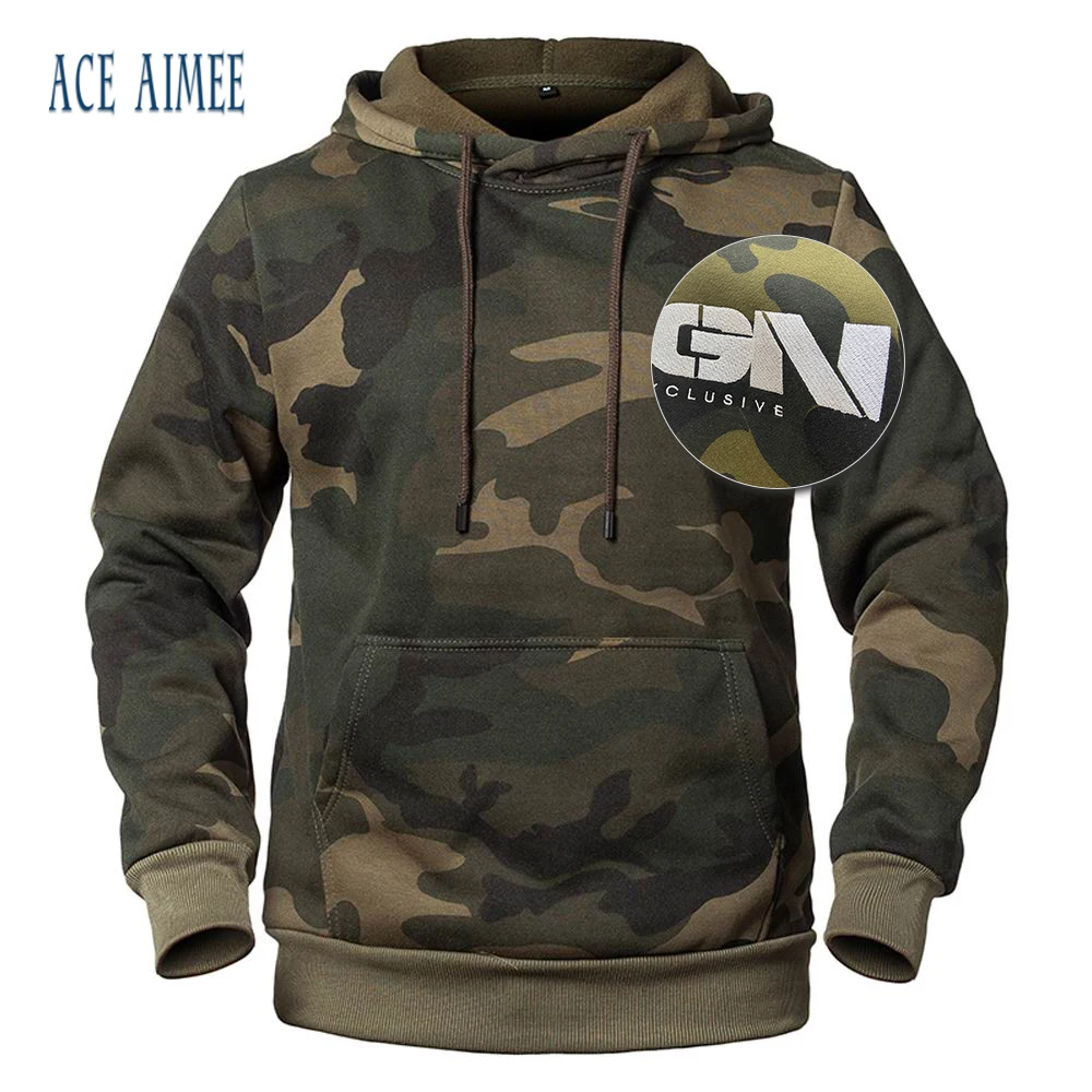 

New Camouflage Hoodie Men Military Style Fleece Hooded Casual Sweatshirt Camo Hoodies, Customized color