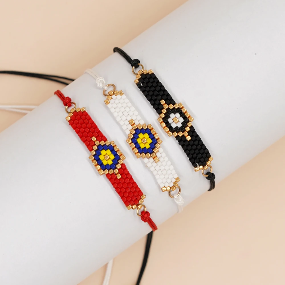 

Go2boho Evil Eye Miyuki Beads Handmade Jewelry Friendship Beaded Bracelets For Women Fashion Trendy Boho Gift