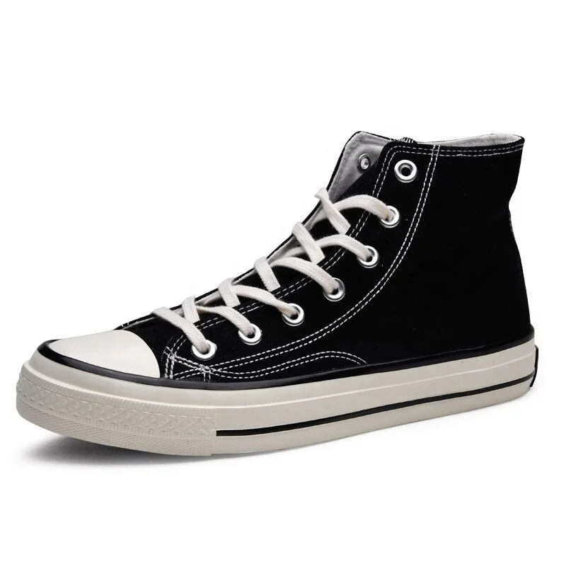 

Wholesale men women 1970s classic high top couple canvas casual shoes, 5 colors