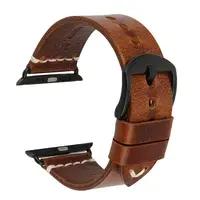 

MAIKES Compatible Strap for Apple Watch 44mm 42mm 40mm 38mm Leather Band for iWatch Series 5 4 3 2 1 Watchband for men women