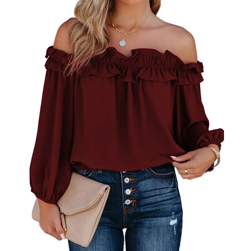 

2022 Spring Clothing Casual Sexy Elegant Long Sleeved Ladies Shirt Plus Size Woman Tops Fashionable Blouse