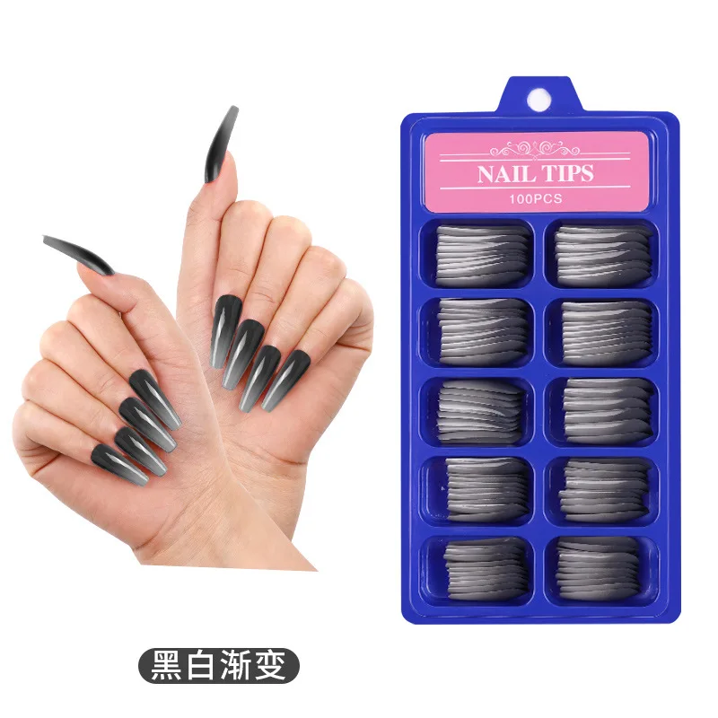 

2021 New Design Nail Press on Packaging Box Pink Bling Press on Nails with Rhinestones