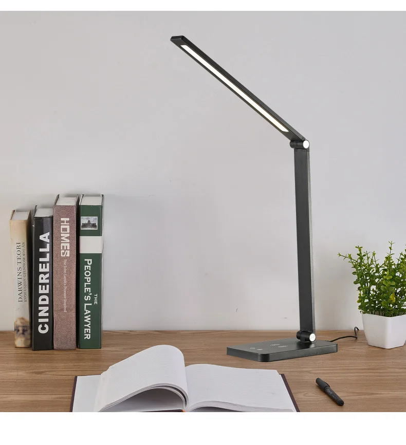 Reading LED Table Lamp portable 5 colors luminaire Wireless Charging desk light with USB