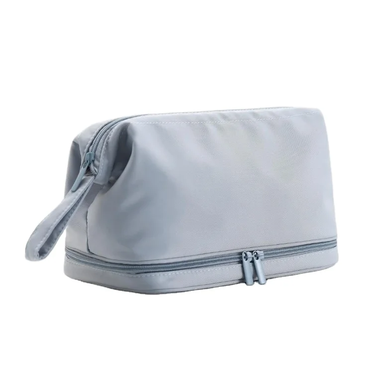 

Women's portable, simple and large capacity felt essential oil crystal zipper bag cosmetic pouch
