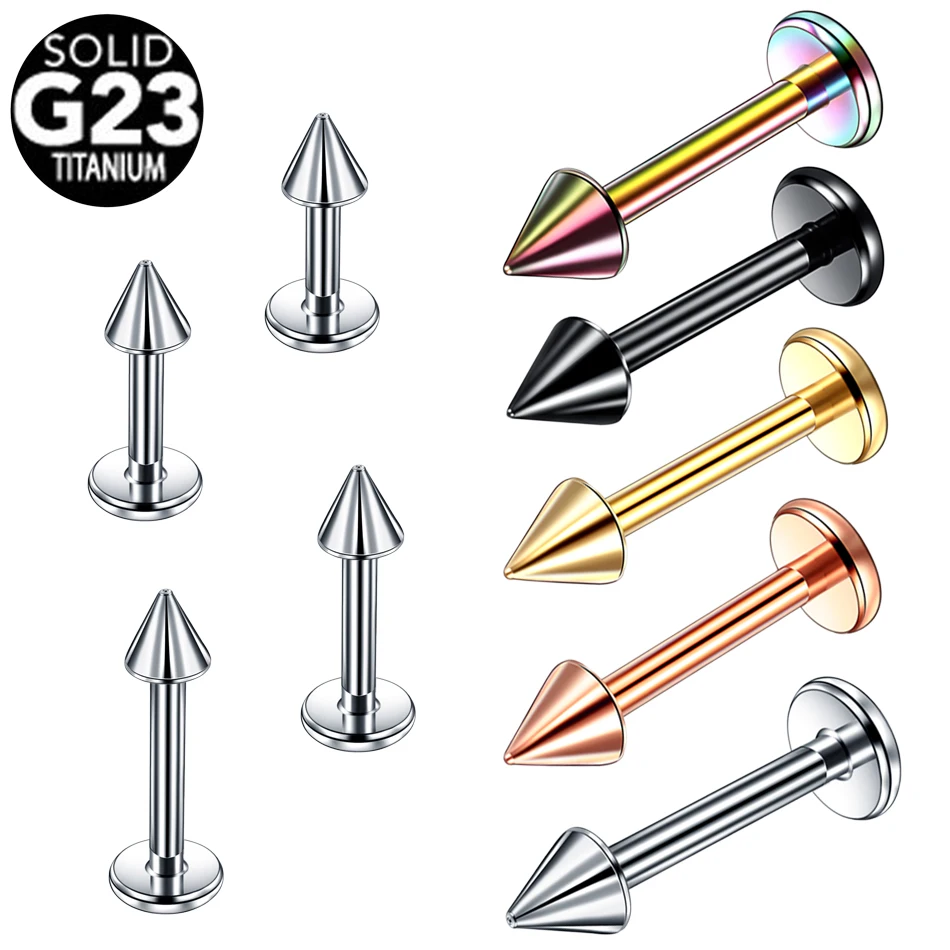 

G23 Titanium Lip Piercing Labret Ear Cartilage Earring Helix Piercing Jewelry Rook Conch Tragus Earrings 16G