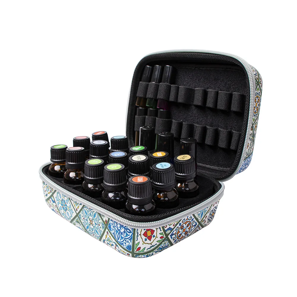 

Fumao Essential Oil Storage Bag for 36 Bottles(5-30ml), Travel Organizer Case for Essential Oil and Accessories,full printing, Black or custom