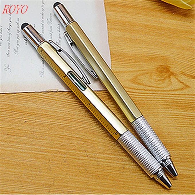 
Ruler Pen Vernier Caliper Ballpen Student Gift Tool Pen Screwdriver Spirit Level Touch Ballpoint Pen 