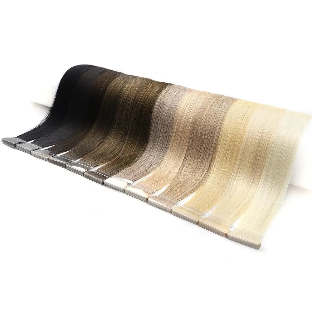 

Neitsi Premium Tape Hair Seamless Single Sided Tape Invisible Tape Hair Extensions in Remy Hair Straight European Hair A9