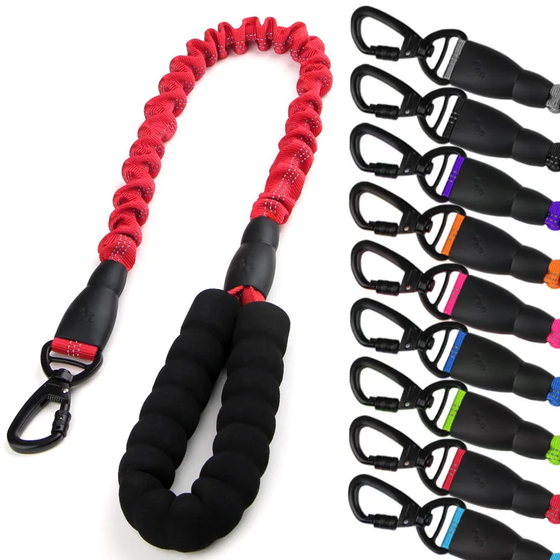 

High Quality Soft Dog Elasticity Leash Reflective Stretcheable Nylon Pet Bungee Dog Leashes For Pet Running Training, Picture shows