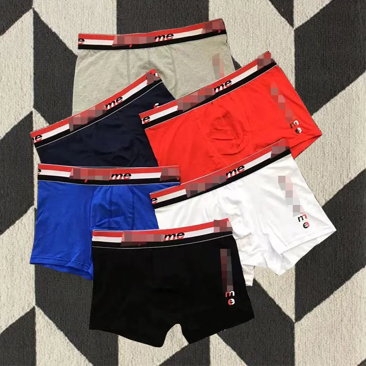 

Fashion Designer Cotton Knitted Solid Sports Underwear Men Boxers Briefs
