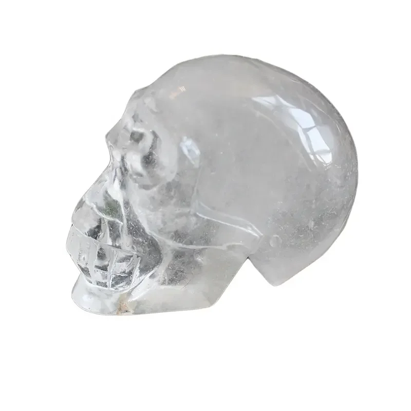 

Wholesale natural healing crystal carving white clear quartz mini crystal skulls ornament