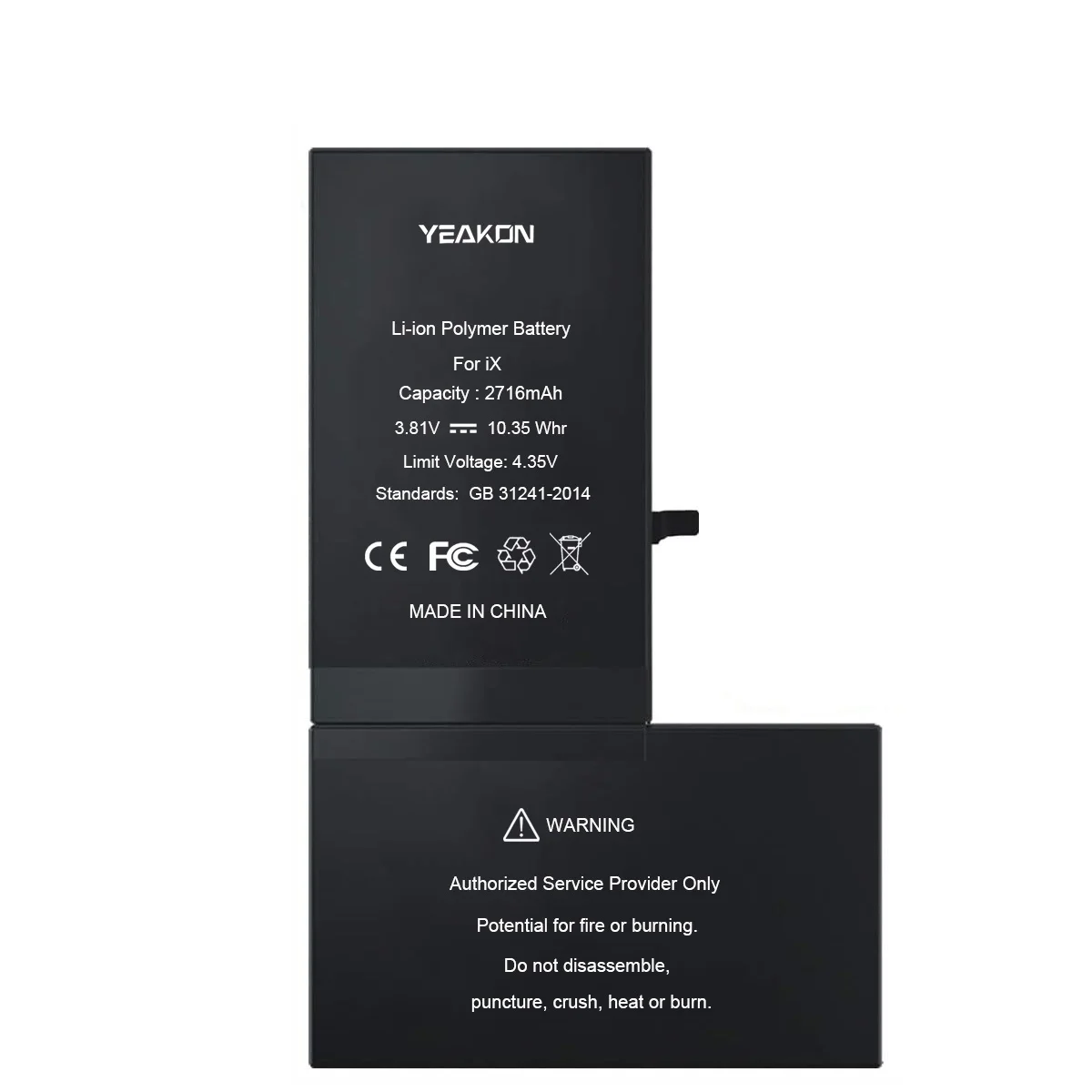 

YEAKON X IX 8X Battery Replacement For iPhone 5 5S 5C SE 6 6S 6P 6SP 7 7G 7P 8 8G 8P Plus X XS MAX XR 11 12 13 Pro MAX Batteries