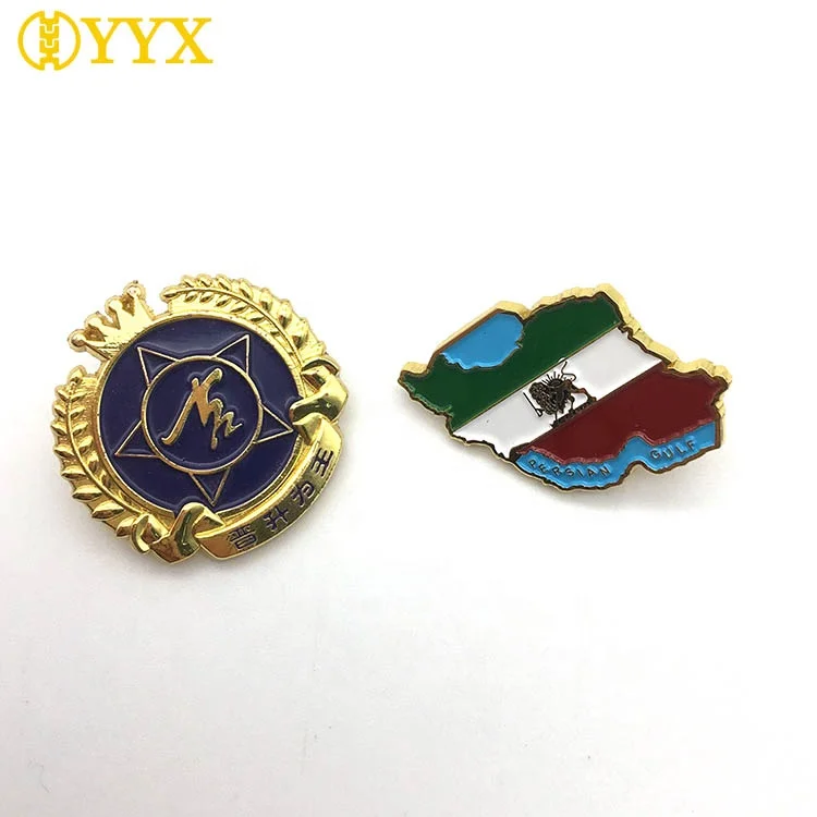 
YYX Bulk Custom Made Personalized Logo and Shape Alloy 2D 3D Lapel Pin Name Badge  (1600169387570)