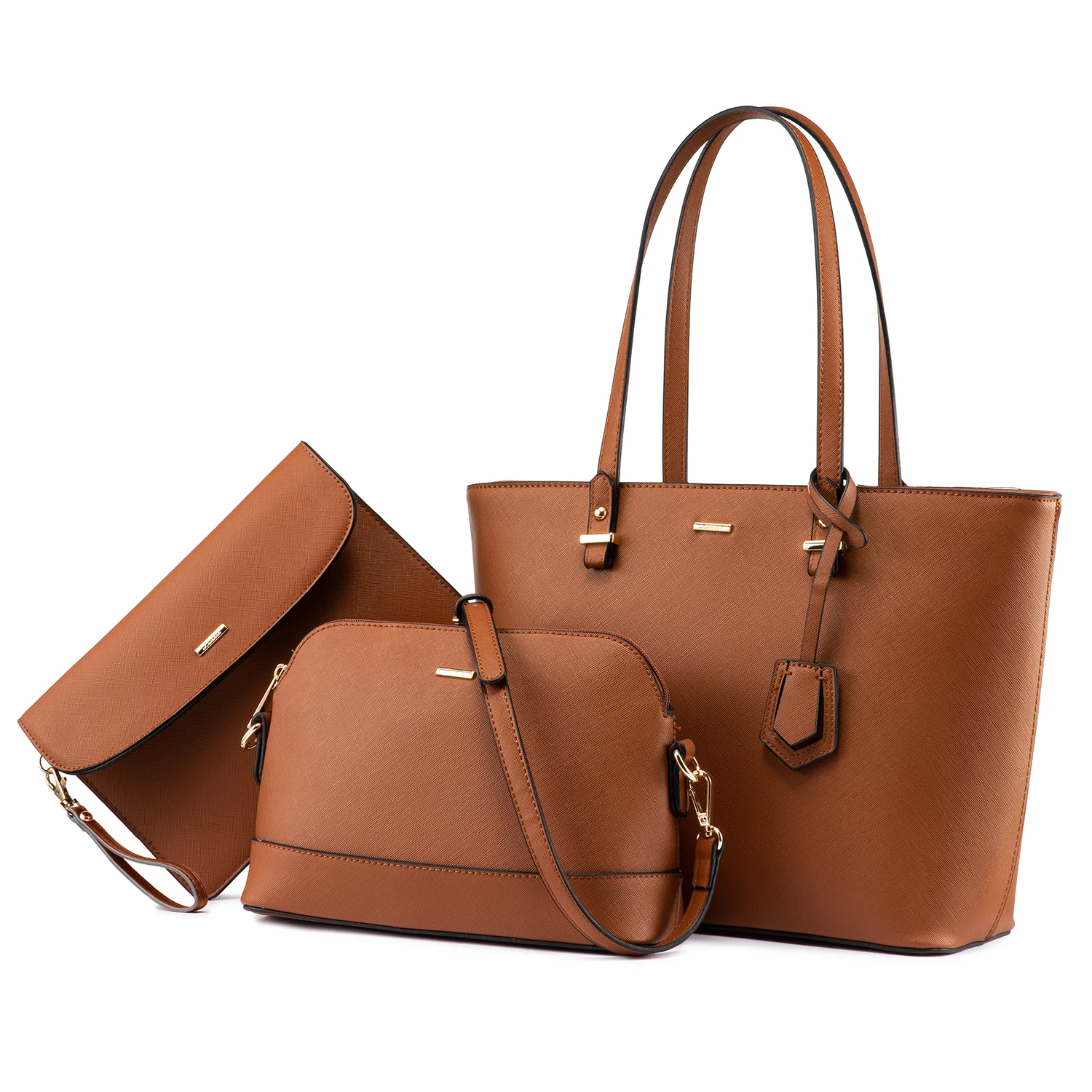 LOVEVOOK Dropshipping PU Leather Women Tote 3 PCS Crossbody Bags Set Lady Purse and Handbags Ladies Hand Bags Sets