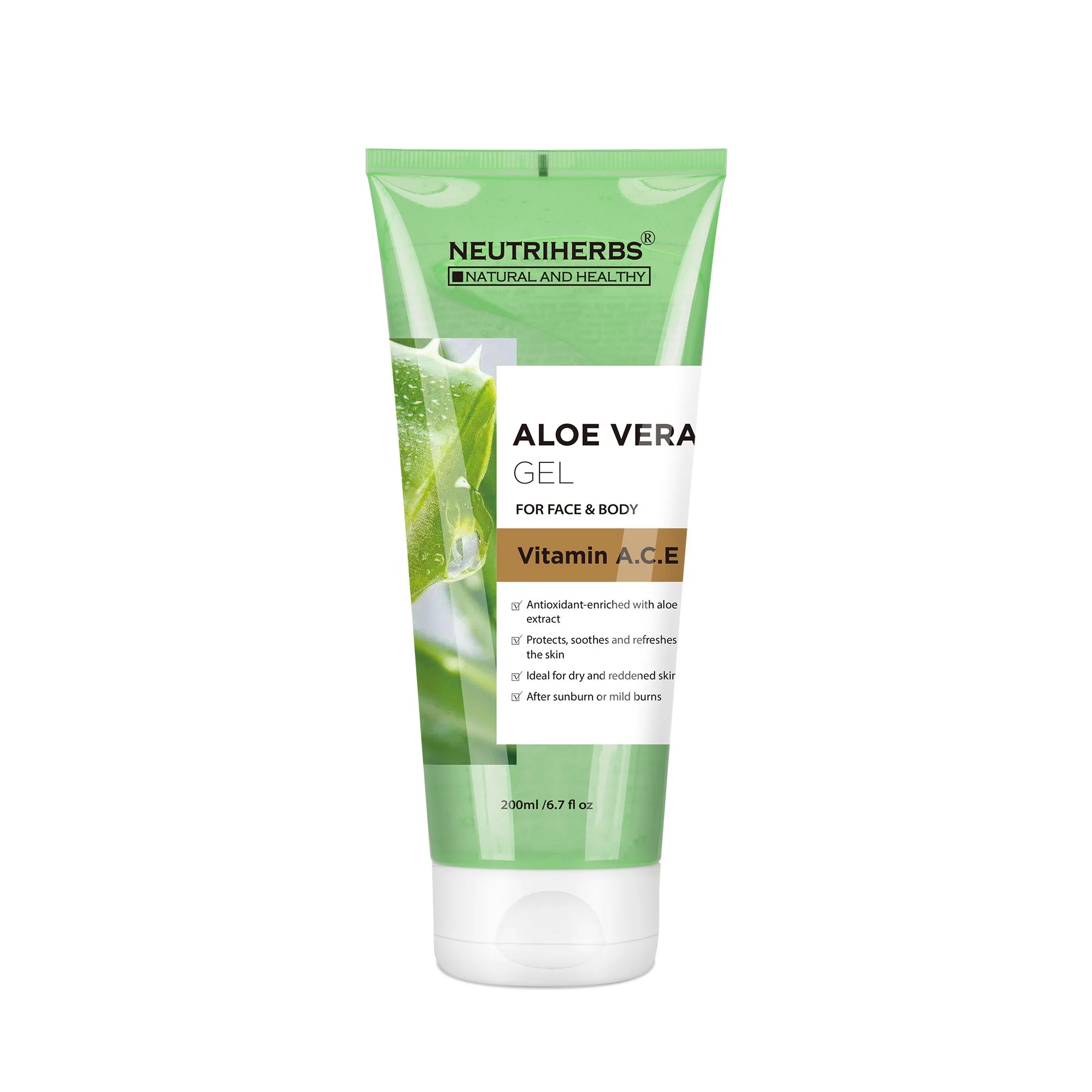 

OEM ODM Organic Soothing Nourishing Sunburn Repair For Skin Cream Gel Aloe Vera