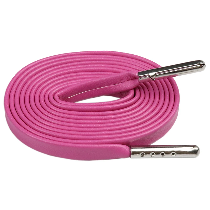 

Weiou 140 Length leather shoe laces colored Leather boots shoelaces Premium Shoe accessories Support Custom Color and Length