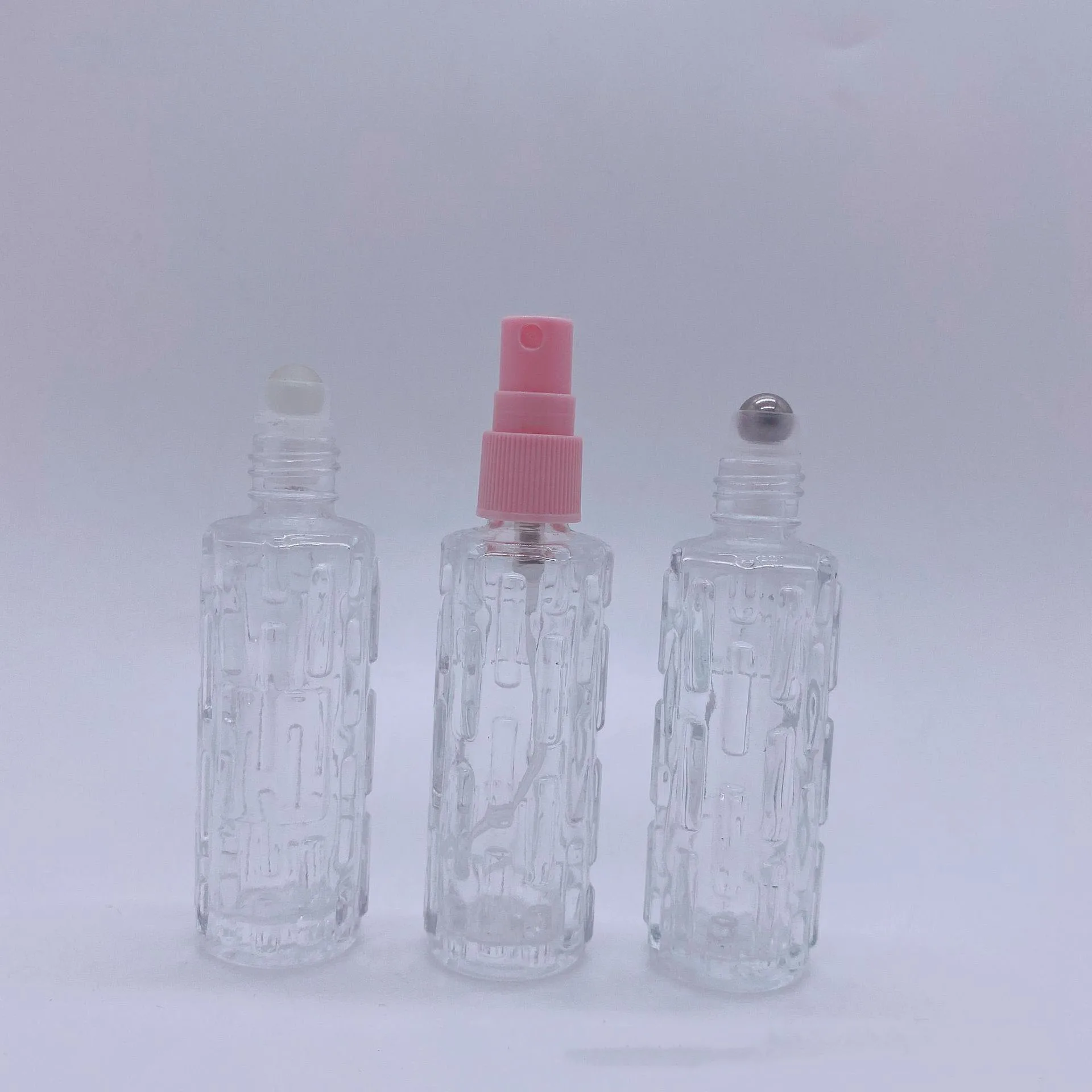 

In stock 15ml clear empty perfume roller ball bottle essential oil glass roll on bottle