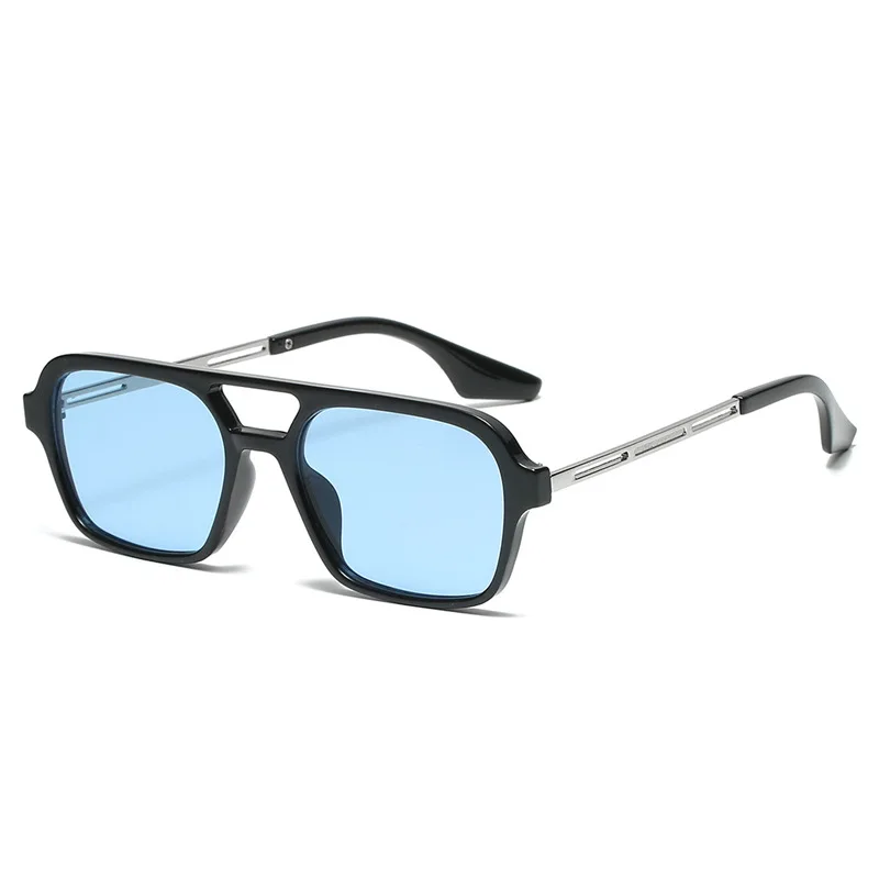 

new men double beam plastic square sunglasses custom engraved unisex fashion sunglass for driving