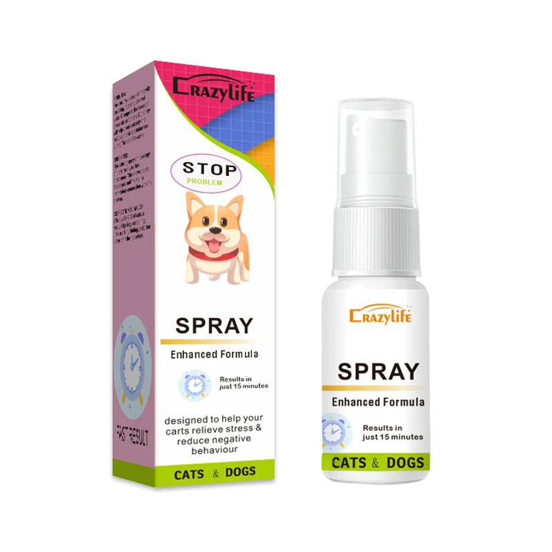 

Pets Pheromone Calming Spray for Cats and Dogs with Long-Lasting Effect - Enhanced Calm Formula of Anxiety Relief Behavior 20ml
