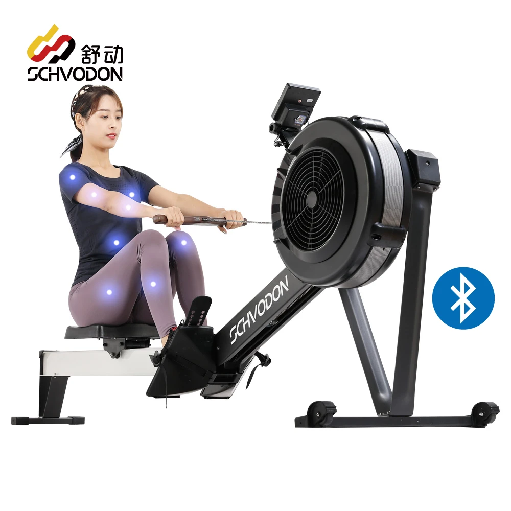 

Schvodon classic high quality remadora gym factory price fitness rower rowing machine home air rower rowers for training, Red/white/blue/black/slivery