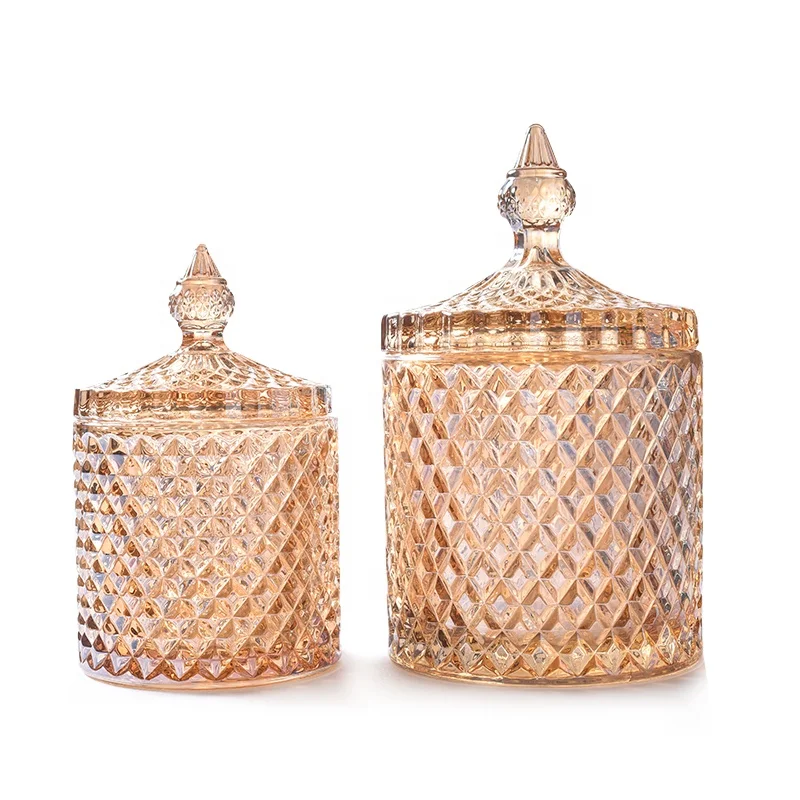 

candi jars amber colored glassware Crystal glass jar