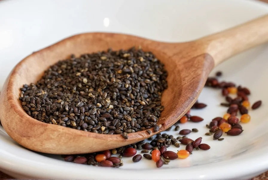 Black Nigella Seeds in a wooden bowl