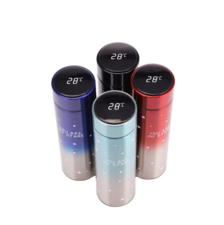 

Factory directly 2020 smart led temperature display insulation water bottle ready to ship, 4 colors