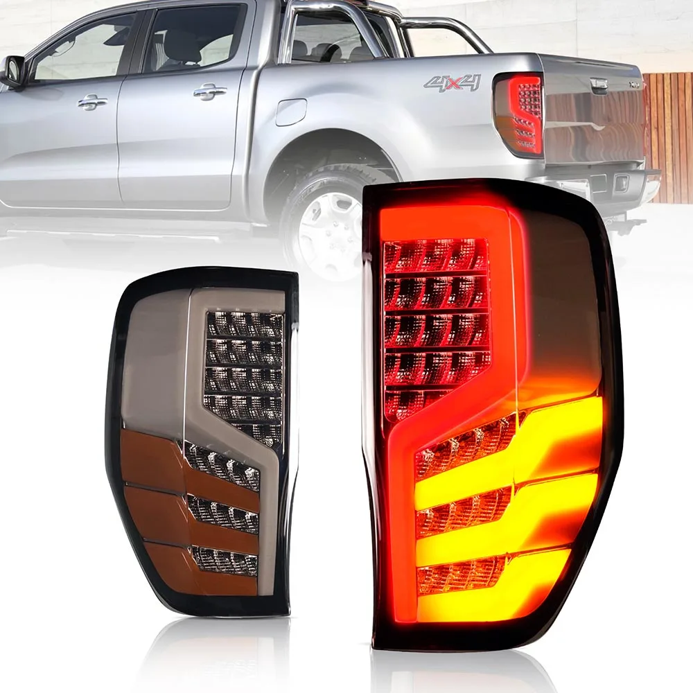 

Pair Of Car Tail Light Assembly For Ford Ranger 2015-2020 LED Brake Signal light Tuning Parts Car Rear Lamp System