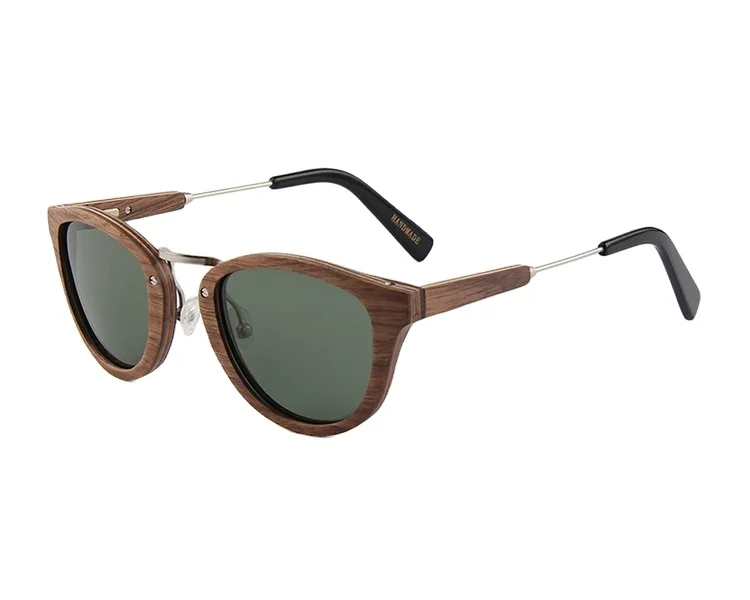 

High Quality Acetate Round Metal Custom LOGO Sun Glasses Frames Retro Eyewear Acetate Sunglasses Wooden Frame, Any colors