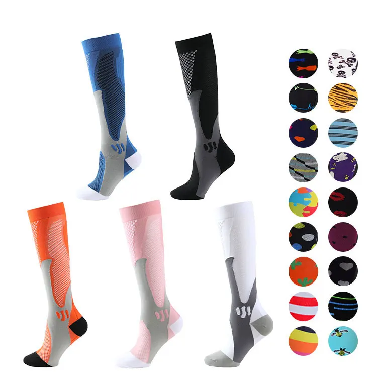 

Amazon Hot Sale Custom Cycling Knee Breathable Compression Sports Socks Gym Heated Socks Custom Logo, Picture shows