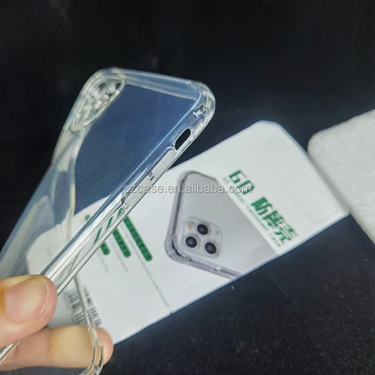 

Shockproof Thickness 2.0mm Transparent Soft TPU Clear Camera Protection Small Hole Silicone Phone Cover Case For Iphone X / XS