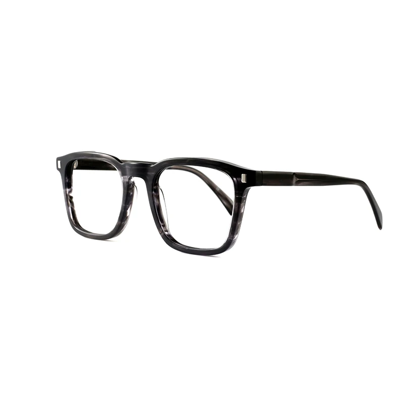 

New Arrival Custom Logo High Fashion Optical Glasses Unisex Bevel Acetate Eyeglasses Frame, 4 colors