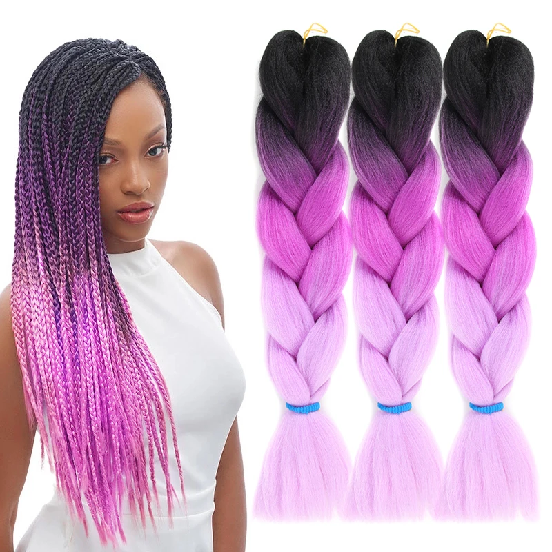 

Free Sample Hot Sale Wavy 3 Pack Products Kenya Jumbo Extension Wholesale Expression Pre Stretched Braiding Hair Braids