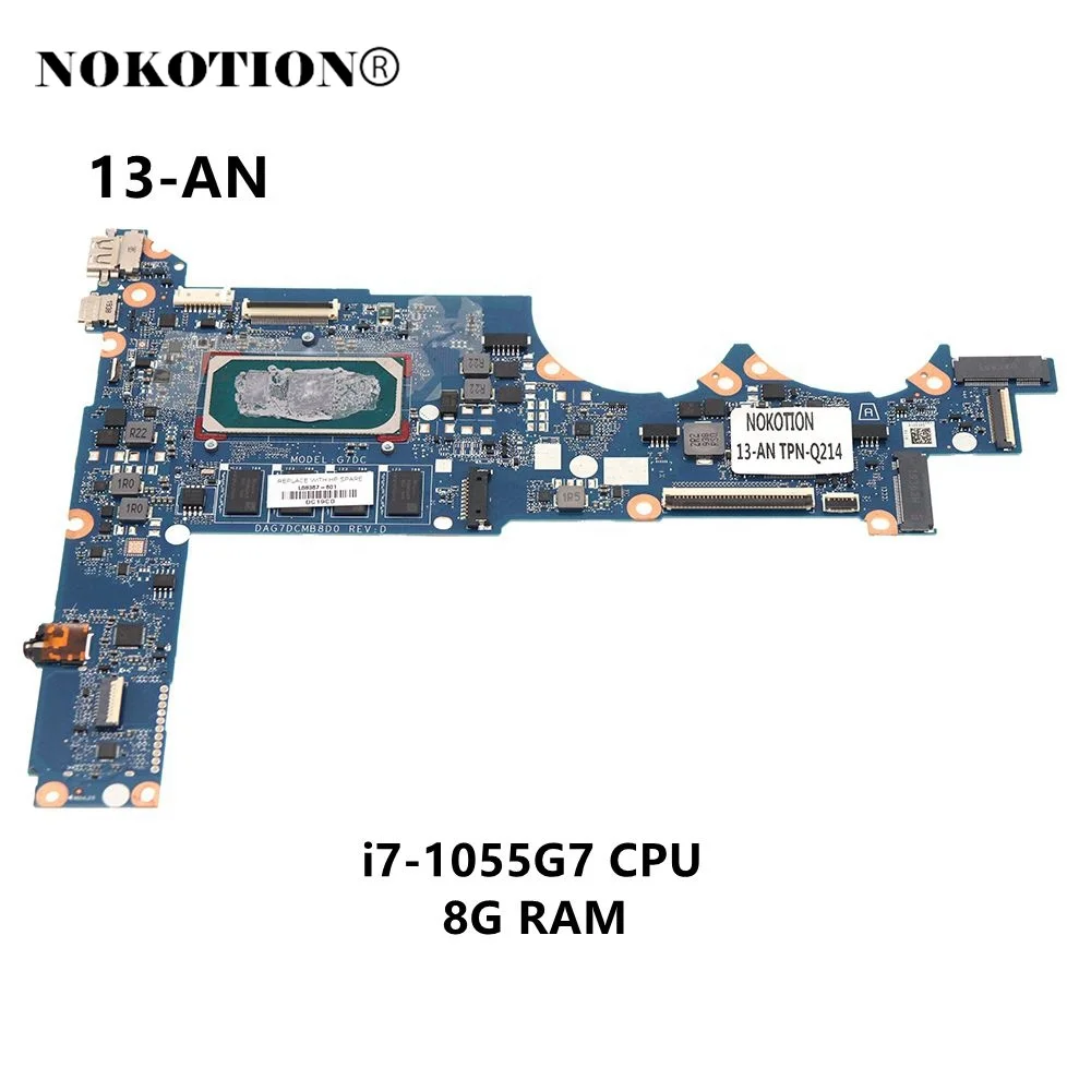 

L68368-601 L68368-001 DAG7DCMB8D0 For HP 13-AN Series TPN-Q214 laptop motherboard i7-1055G7 CPU 8G RAM