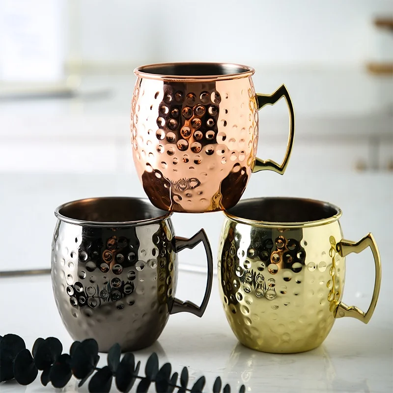 

Hammer Copper Mugs Wholesale Stainless Steel Moscow Mule Mug Drinking Beer Mug