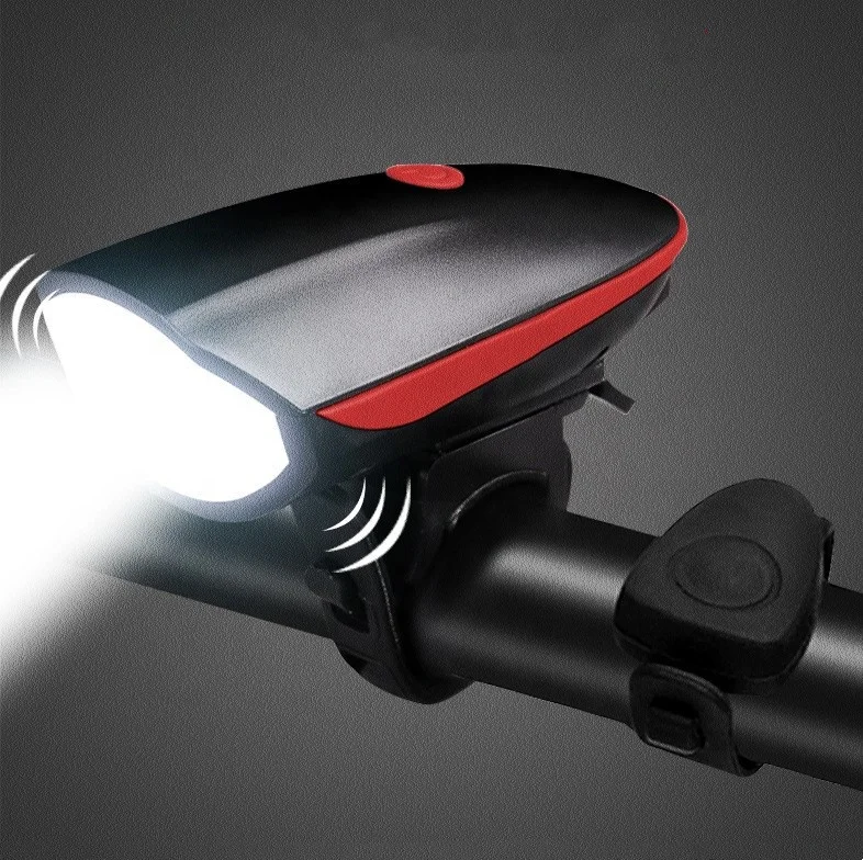

High Quality Fashion Usb Rechargeable Horn Bicycle Front Light Night Riding Glare Front Bike Light, Pink, red, green, blue, orange