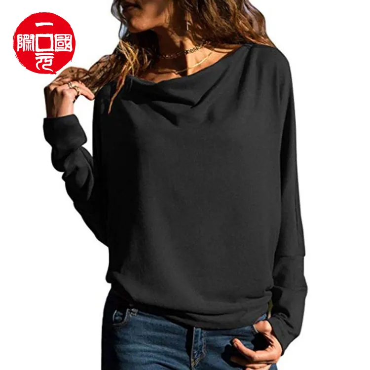 

2021 Casual Sports Women's T-shirt Solid Color Round Neck Long Sleeve Slim Women's Top