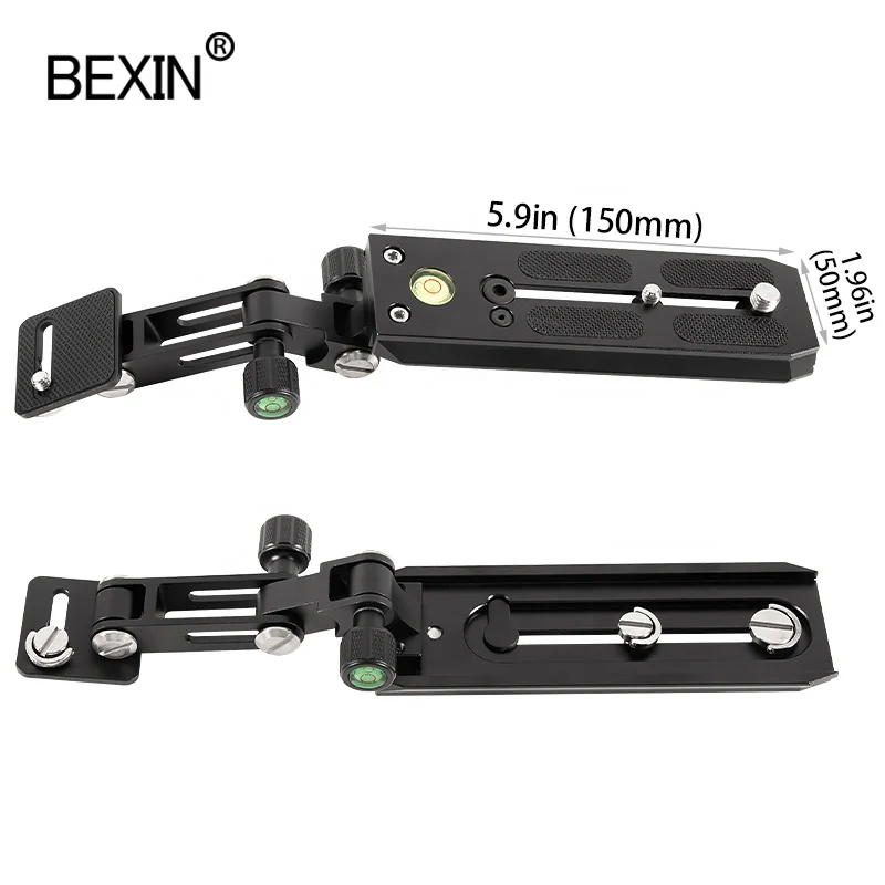 

BEXIN 150*50mm adjustable Tripod head telephoto lens slide rail plates Professional Telephoto Lens Bracket for Bird Watching