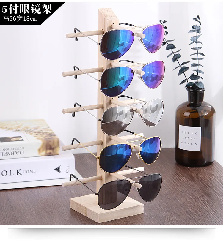 Natural Bamboo Wall Mounted Glasses Display Rack Wholesale Sunglasses Display Stand Wood Buy